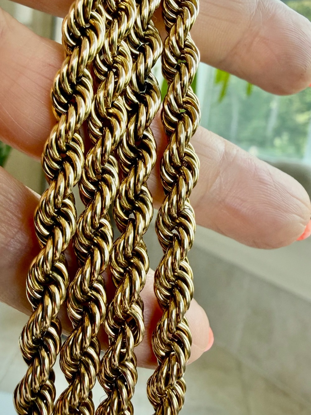 14 karat gold rope chain 30 inch